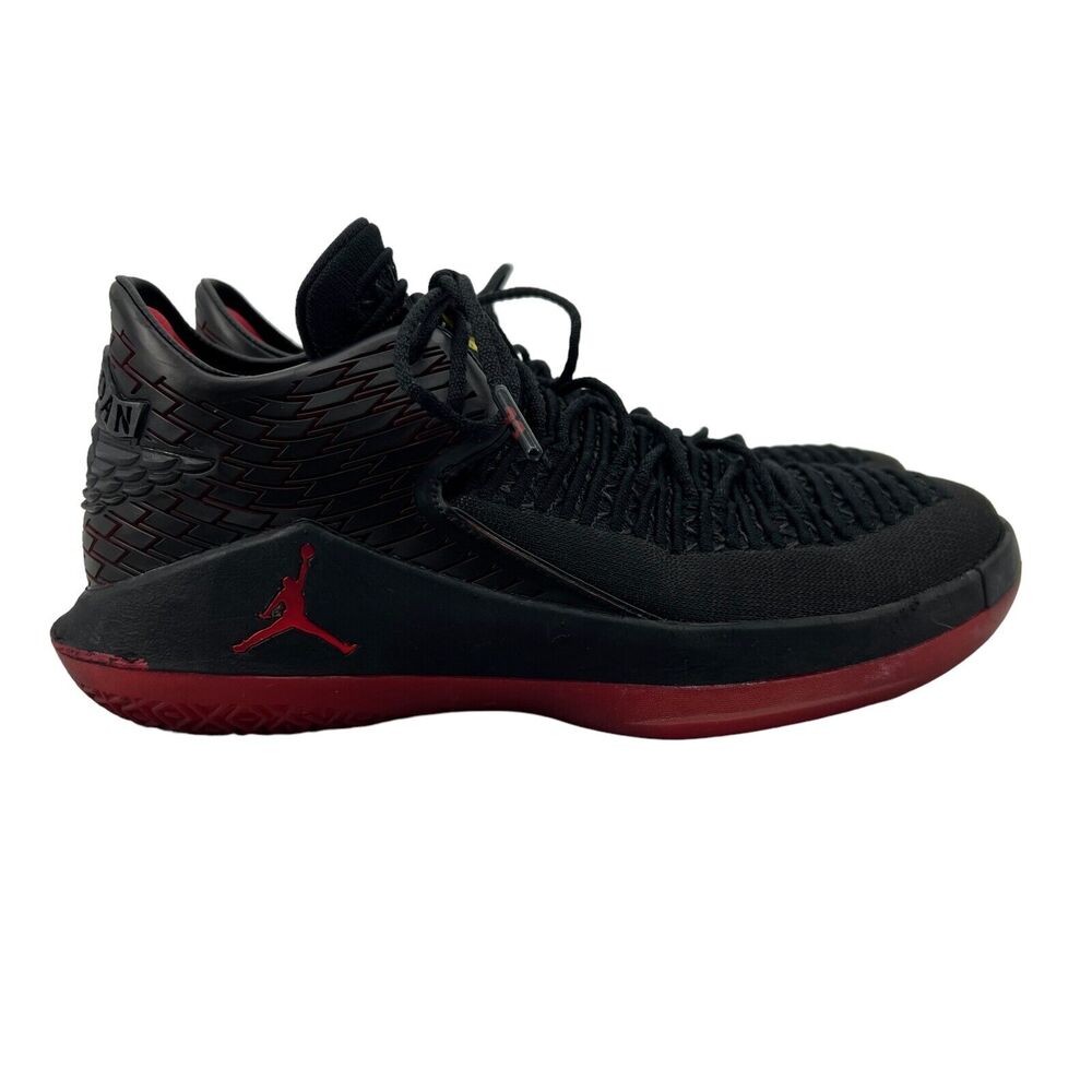 Air Jordan XXXII Mens 8 Low Last Shot Black Blood Red Sneaker Shoe AA1256 *READ